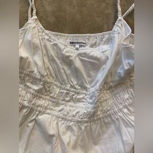 MIDI white sleeveless reformation dress